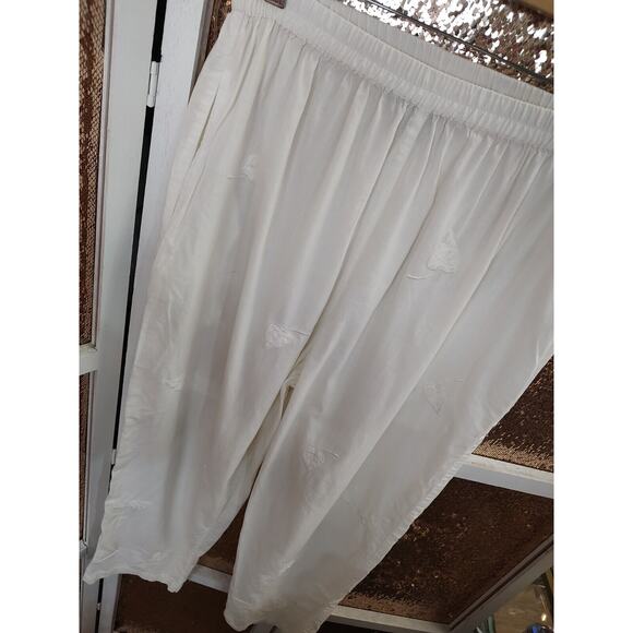 Hand Embroidered Papy Boez Cotton Pants Medium/ Large - Picture 6 of 9